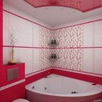 Фото дизайну ванної кімнати в червоних тонах