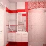 Фото дизайну ванної кімнати в червоних тонах