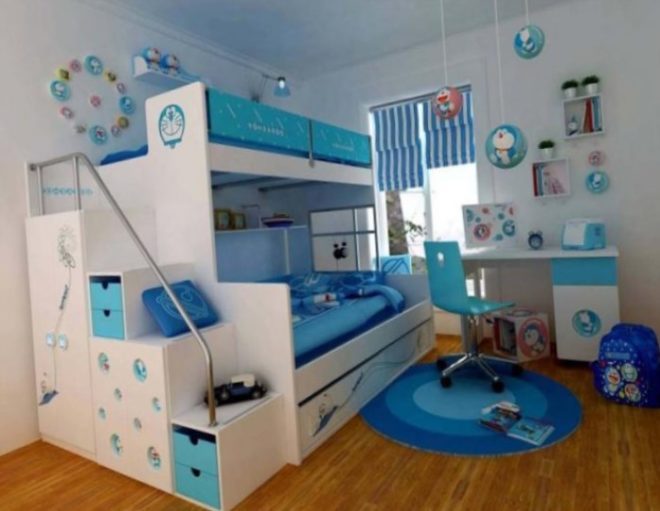 Дизайн дитячої кімнати для двох хлопчиків різного віку