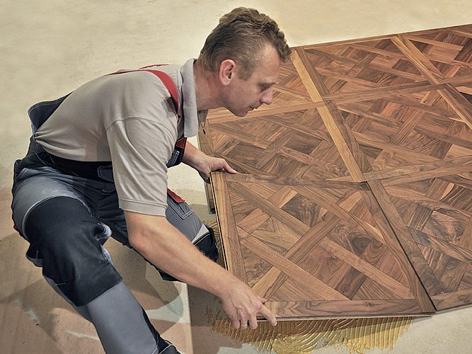 Модульний паркет: спосіб правильної укладки, фото в інтерєрі