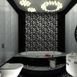 Фото дизайну ванної кімнати в чорному кольорі