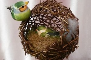 Гніздо з гілок своїми руками — виготовлення декоративного пташиного житла