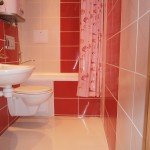 Фото дизайну ванної кімнати в червоних тонах