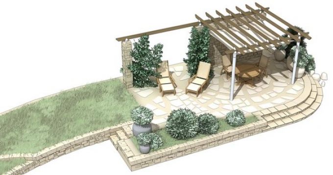 Як зробити патіо на дачі своїми руками: матеріали, проекти, етапи робіт, фото і відео