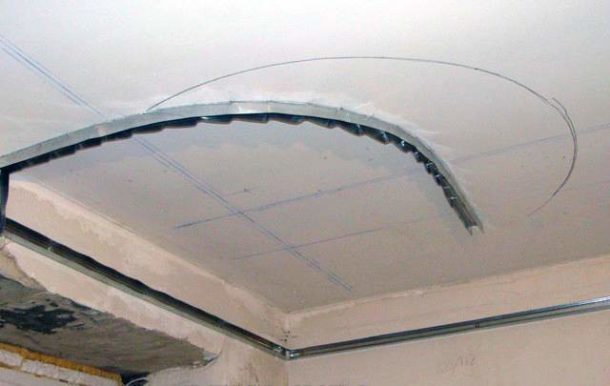 Як зробити короб з гіпсокартону на стелі під натяжну стелю