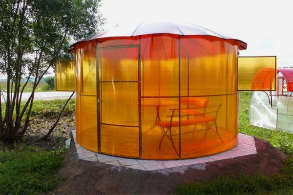 Альтанка з полікарбонату своїми руками: покрокова інструкція, креслення з розмірами, фото і відео