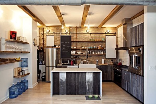 Стиль лофт в інтерєрі кухні: ідеї та особливості дизайну, фото і відео
