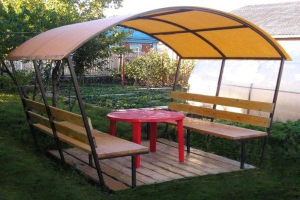 Альтанка з полікарбонату своїми руками: покрокова інструкція, креслення з розмірами, фото і відео