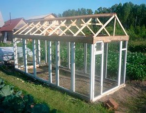 Теплиця з віконних рам своїми руками: матеріали, конструкція, етапи робіт, креслення, відео інструкція