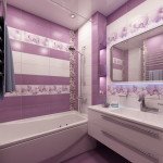 Фото дизайну ванної кімнати в фіолетовому кольорі