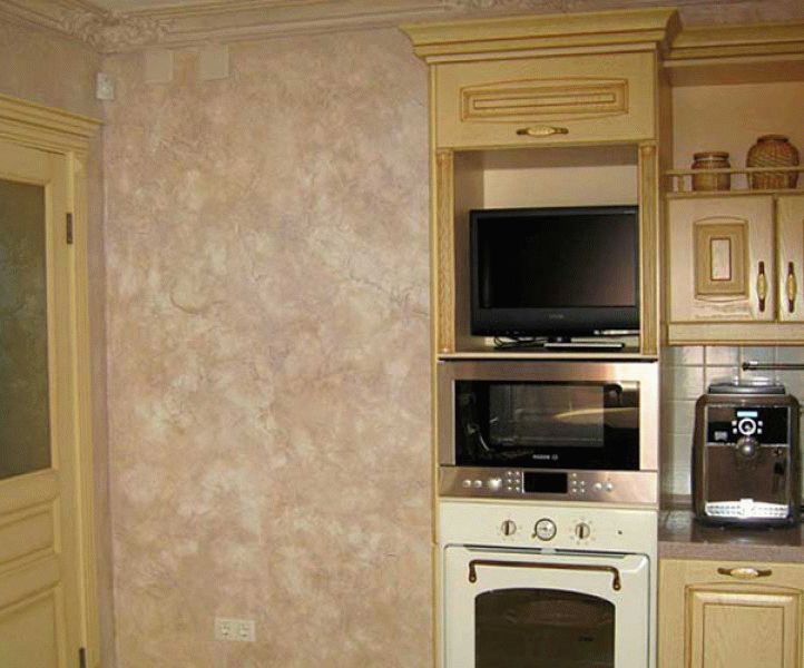 Декоративна штукатурка на кухні: дивимося фото