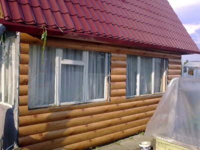 Вініловий сайдинг: Блок Хаус, імітує оциліндрованої колоди