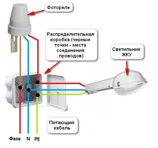 Фотореле для вуличного освітлення   підключення своїми руками, установка і схема