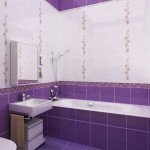 Фото дизайну ванної кімнати в фіолетовому кольорі