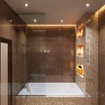 Фото дизайну ванної кімнати в коричневому кольорі