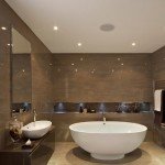 Фото дизайну ванної кімнати в коричневому кольорі