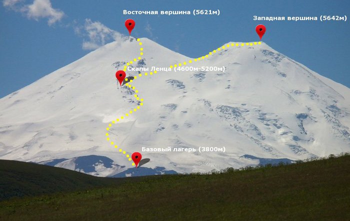 Ельбрус: де знаходиться гора на карті, фото і опис