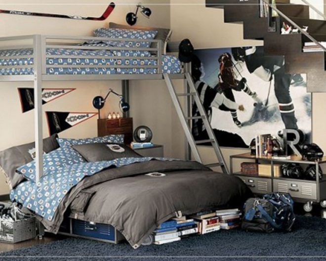 Дизайн дитячої кімнати для двох хлопчиків різного віку