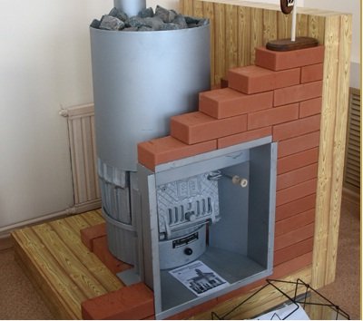 Печі для лазні з баком для води   цегляні, чавунні і сталеві: зробити своїми руками