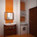 Фото дизайну ванної кімнати в помаранчевих тонах