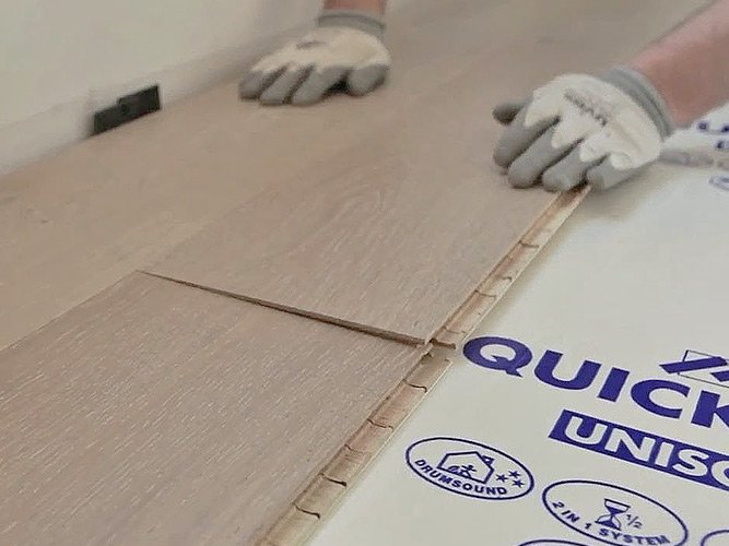 Опис технології плаваючою укладання паркетної дошки