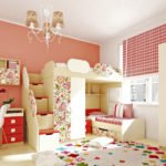 Дизайн інтерєру дитячої кімнати для двох дівчаток