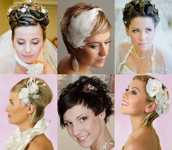 Весільні зачіски на коротке волосся — і тут припустимі експерименти