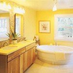Фото дизайну ванної кімнати в жовтих тонах Фото дизайну ванної кімнати в жовтих тонах
