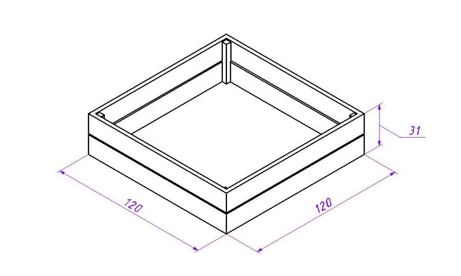 Дитяча пісочниця з кришкою своїми руками: матеріали, етапи робіт, схеми і креслення, фото