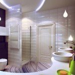 Фото дизайну ванної кімнати в фіолетовому кольорі
