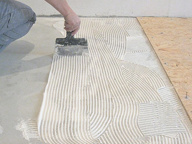 Опис процесу укладання паркету на бетонну стяжку