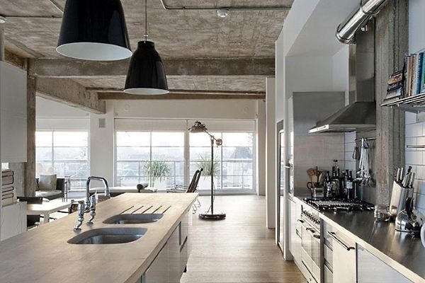 Стиль лофт в інтерєрі кухні: ідеї та особливості дизайну, фото і відео