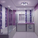 Фото дизайну ванної кімнати в фіолетовому кольорі