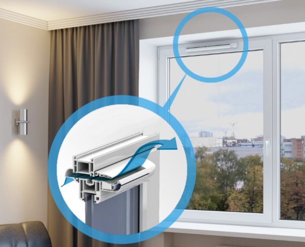 Припливний клапан на пластикові вікна: 3 види пристроїв і одна технологія установки