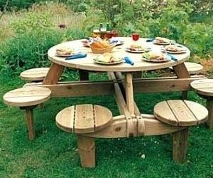 Як зробити стіл в альтанку: ідеї, матеріали, креслення з розмірами, фото і відео