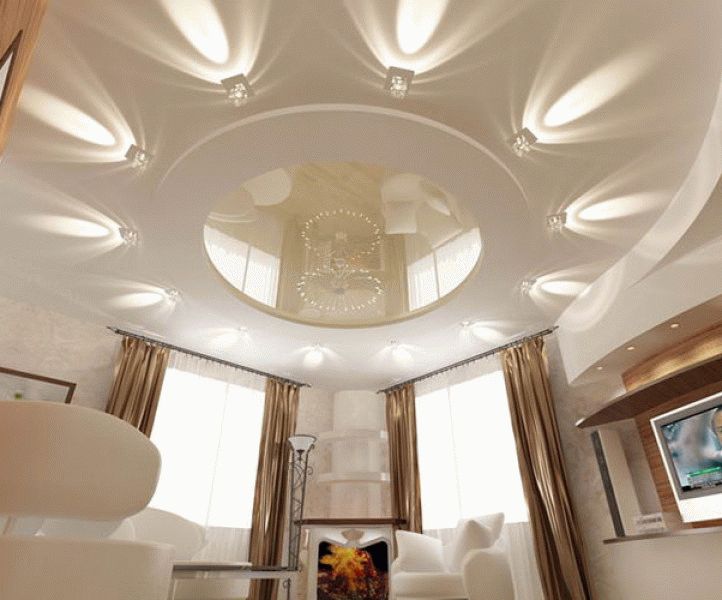 Стелі натяжні для прикраси залу, фото