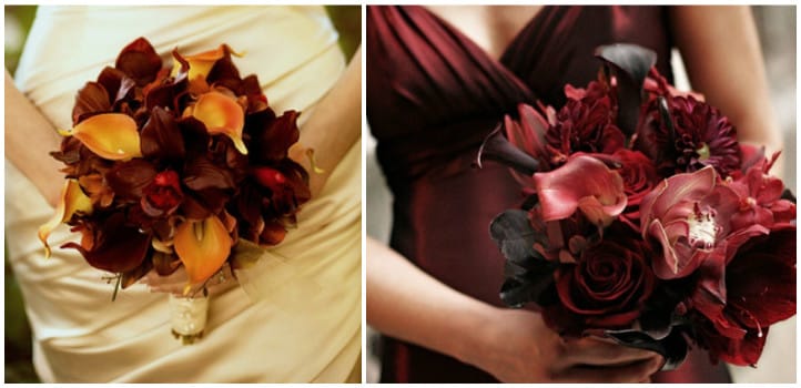 Бордовий букет нареченої: фото та ідеї оформлення Бордовий букет нареченої: фото та ідеї оформлення