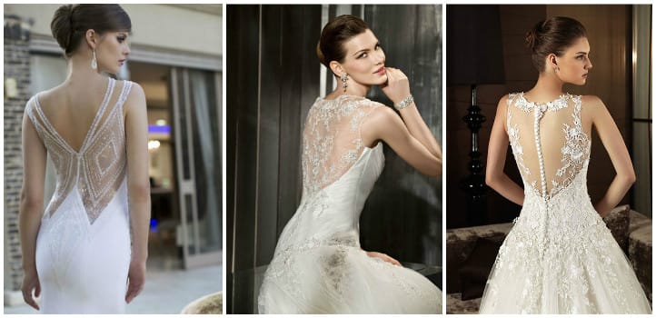 Весільні сукні з мереживною спиною: фото та варіанти моделей