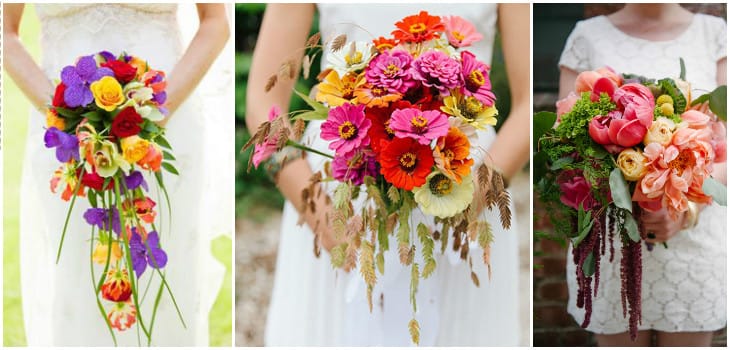Яскравий букет нареченої: фото та варіанти оформлення Яскравий букет нареченої: фото та варіанти оформлення