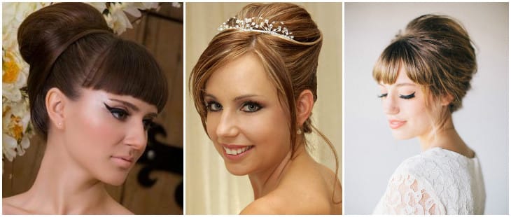 Весільні зачіски з чубчиком на довгі, середні і короткі волосся Весільні зачіски з чубчиком на довгі, середні і короткі волосся