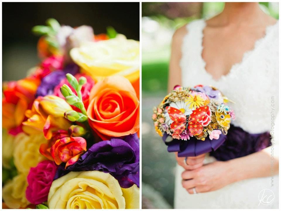 Яскравий букет нареченої: фото та варіанти оформлення Яскравий букет нареченої: фото та варіанти оформлення