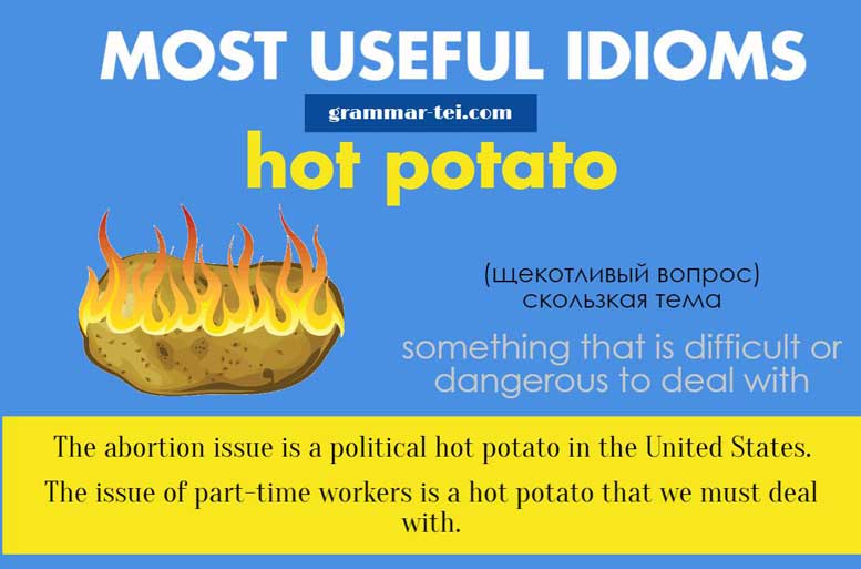Англійська ідіома HOT POTATO: переклад і приклади використання