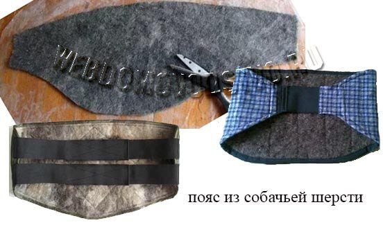 Пояс з собачої шерсті своїми руками: як включити собачу шерсть