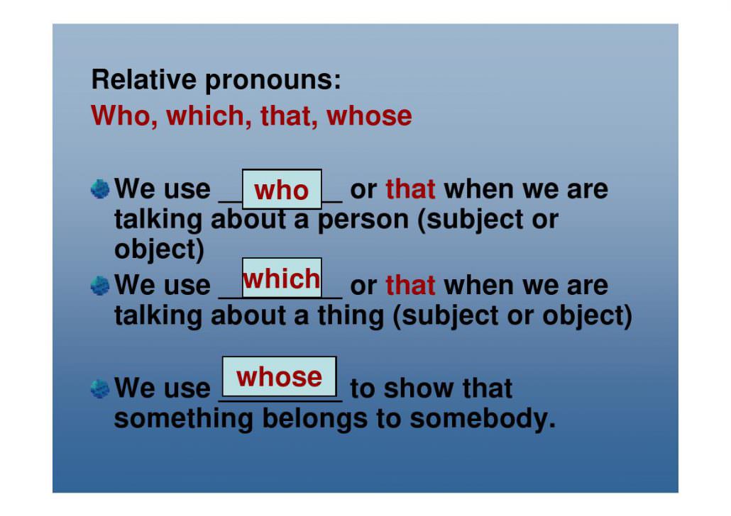 Відносні займенники