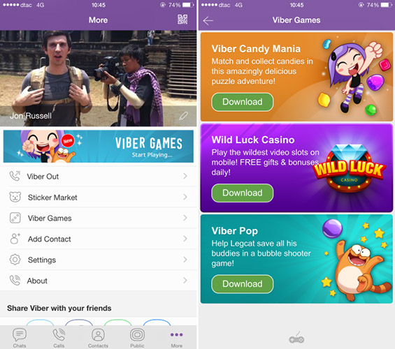 Ігри в Viber: види ігор, проходження
