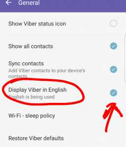 Як змінити мову в Viber на російську?