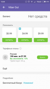 Viber OUT особистий кабінет   вхід, налаштування, поповнення