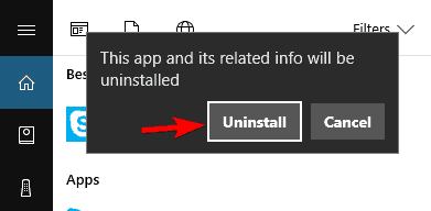 Як видалити Skype на Windows 10, 8.1 або 7