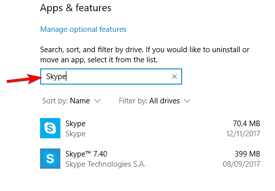 Як видалити Skype на Windows 10, 8.1 або 7