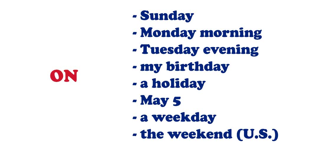 Прийменники часу в англійській мові (Prepositions of time): правила та винятки